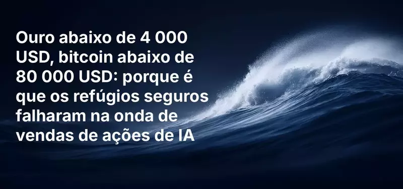 Ouro abaixo de 4 000 USD, bitcoin abaixo de 80 000 USD: porque é que os refúgios seguros falharam na onda de vendas de ações de IA