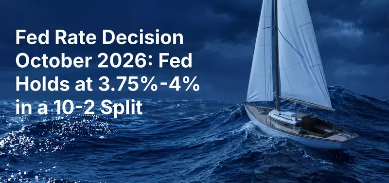 Fed Rate Decision October 2026: Fed Holds at 3.75%-4% in a 10-2 Split