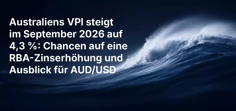 Australiens VPI steigt im September 2026 auf 4,3 %: Chancen auf eine RBA-Zinserhöhung und Ausblick für AUD/USD