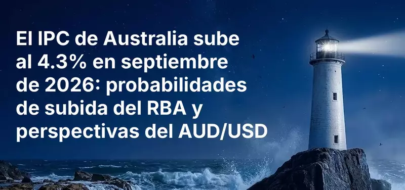 El IPC de Australia sube al 4.3% en septiembre de 2026: probabilidades de subida del RBA y perspectivas del AUD/USD