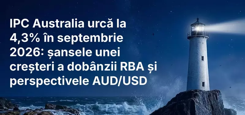 IPC Australia urcă la 4,3% în septembrie 2026: șansele unei creșteri a dobânzii RBA și perspectivele AUD/USD