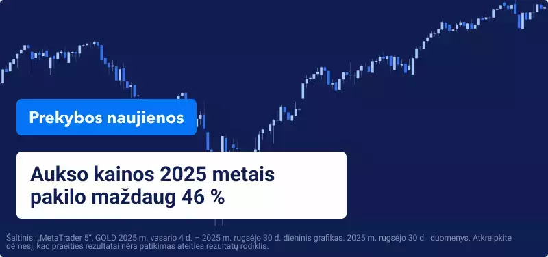 Auksas pasiekė rekordines aukštumas, nerimaujant dėl JAV vyriausybės sustabdymo
