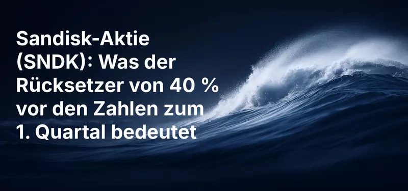 Sandisk-Aktie (SNDK): Was der Rücksetzer von 40 % vor den Zahlen zum 1. Quartal bedeutet
