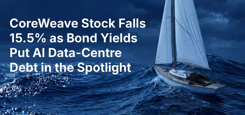 CoreWeave Stock Falls 15.5% as Bond Yields Put AI Data-Centre Debt in the Spotlight